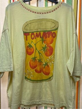 Light Green Tomato We the Free Graphic Tee Shirt NEW
